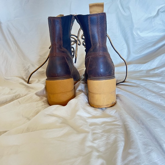 Brown and Tan Lace-Up Boots - Picture 4 of 4